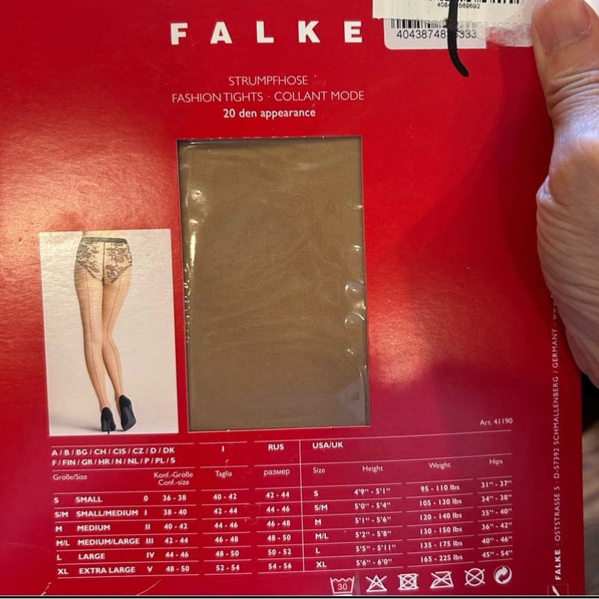 Sexy Hotfalke Women's 20 Den Sheer Tights Footed Amazon Floral Size Small — image 3 of 8